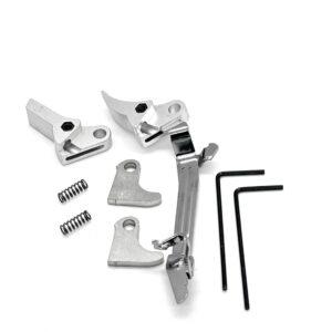 Alternative view of ⚡ New: Cheap Value Glock FRT V2 6061 Aluminum Trigger Bar Kit 2x Shoe (Silver Curve and Flat) Gen 1 2 3 4, 9mm, .40, .357