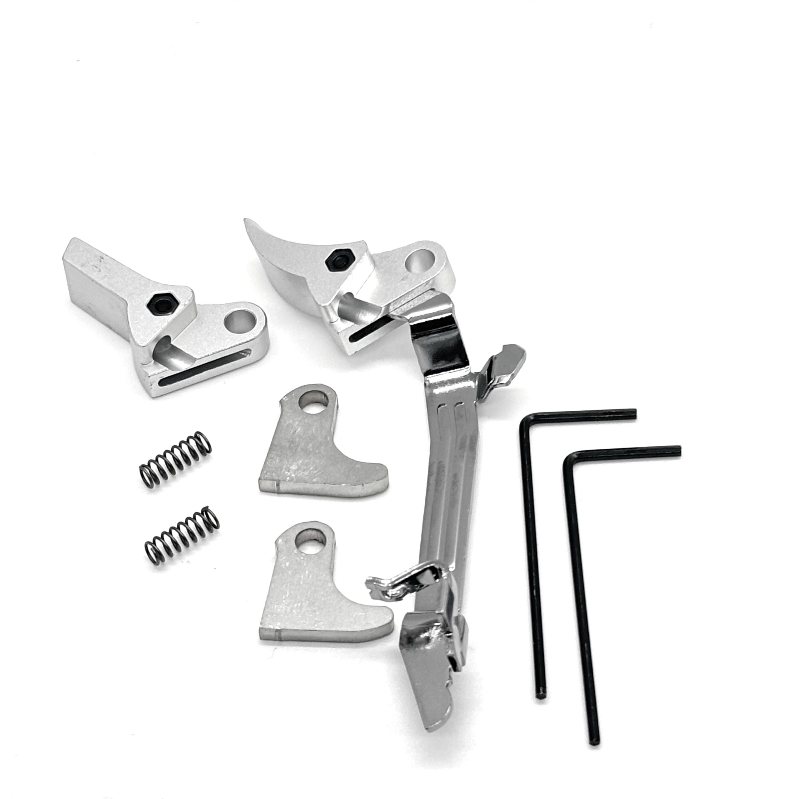 ⚡ New: Cheap Value Glock FRT V2 6061 Aluminum Trigger Bar Kit 2x Shoe (Silver Curve and Flat) Gen 1 2 3 4, 9mm, .40, .357 - Image 2