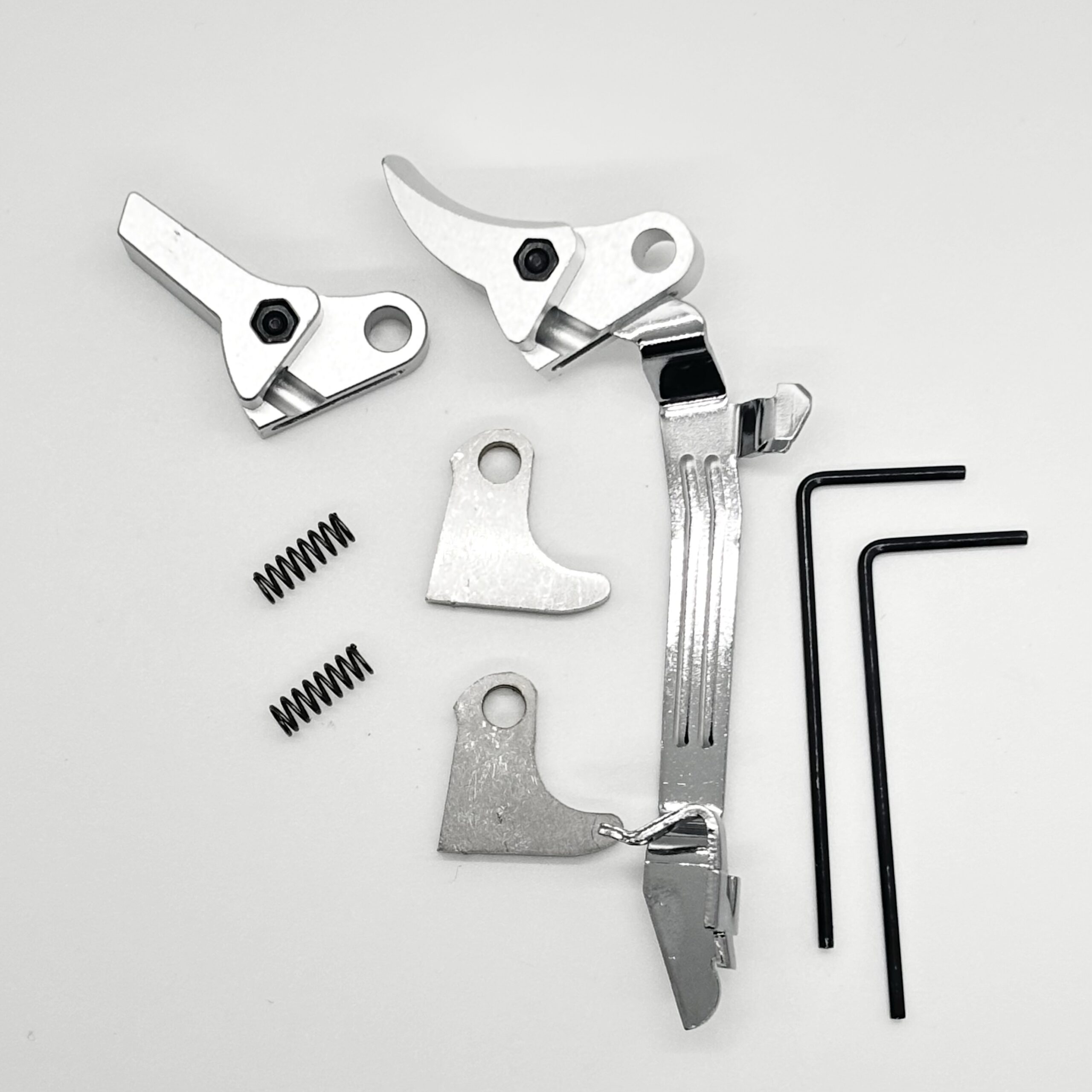 ⚡ New: Cheap Value Glock FRT V2 6061 Aluminum Trigger Bar Kit 2x Shoe (Silver Curve and Flat) Gen 1 2 3 4, 9mm, .40, .357 - Image 3