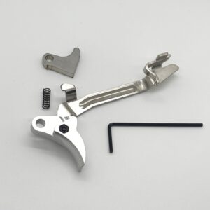 Alternative view of ⚡ New: Cheap GLOCK FRT V2 6061 ALUMINUM TRIGGER BAR KIT, SILVER CURVE, GEN 1 2 3 4, 9mm, .40, .357